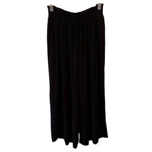 Forever 21 Womens Size 2X Black Relax Fit Elastic Waist Pull On Palazzo Pants
